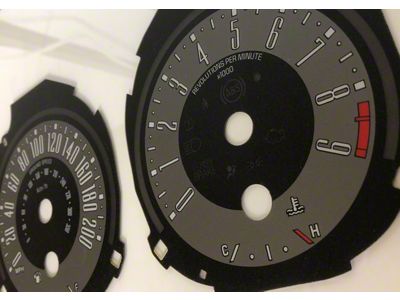 US Speedo Daytona Edition Gauge Face; MPH; Charcoal (15-19 Mustang GT w/o Digital Dash)