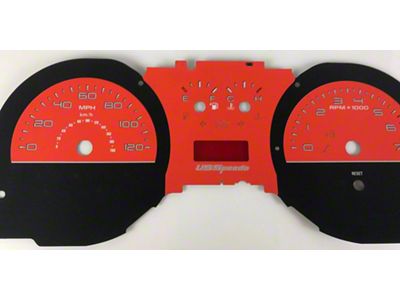 US Speedo Daytona Edition Gauge Face; MPH; Orange (2010 Mustang V6)