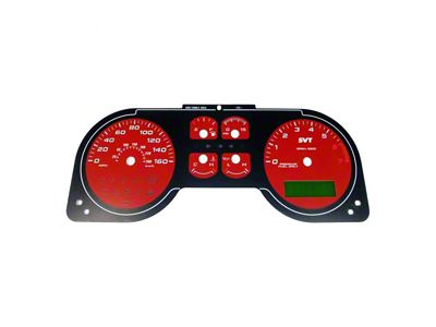 US Speedo Daytona Edition Gauge Face; MPH; Red (07-09 Mustang GT500)