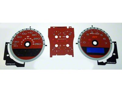 US Speedo Daytona Edition Gauge Face; MPH; Red (10-12 Mustang GT500)