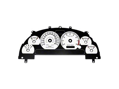 US Speedo Daytona Edition Gauge Face; MPH; White (99-00 Mustang GT)