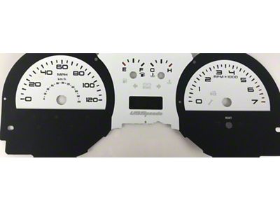 US Speedo Daytona Edition Gauge Face; MPH; White (2010 Mustang V6)