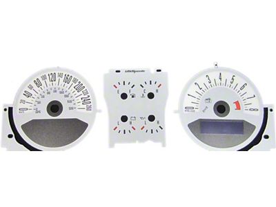 US Speedo Daytona Edition Gauge Face; MPH; White (11-12 Mustang GT)