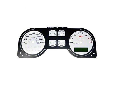 US Speedo Daytona Edition Gauge Face; MPH; White (07-09 Mustang GT500)