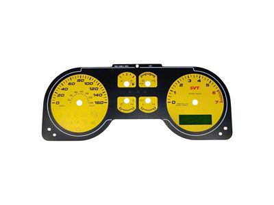 US Speedo Daytona Edition Gauge Face; MPH; Yellow (07-09 Mustang GT500)