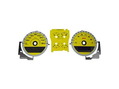 US Speedo Daytona Edition Gauge Face; MPH; Yellow (10-12 Mustang GT500)