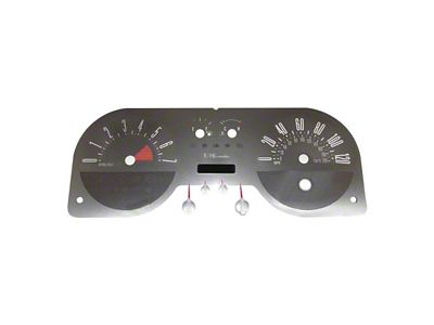 US Speedo Stainless Edition Gauge Face; MPH; 6-Gauges; Red (05-09 Mustang V6)