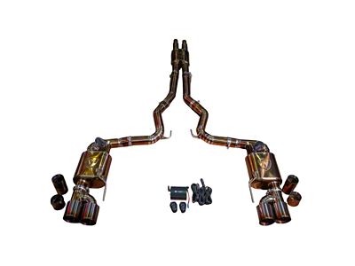 Valvetronic Designs Valved Sport Cat-Back Exhaust System with Black Tips (15-17 Mustang GT Fastback)