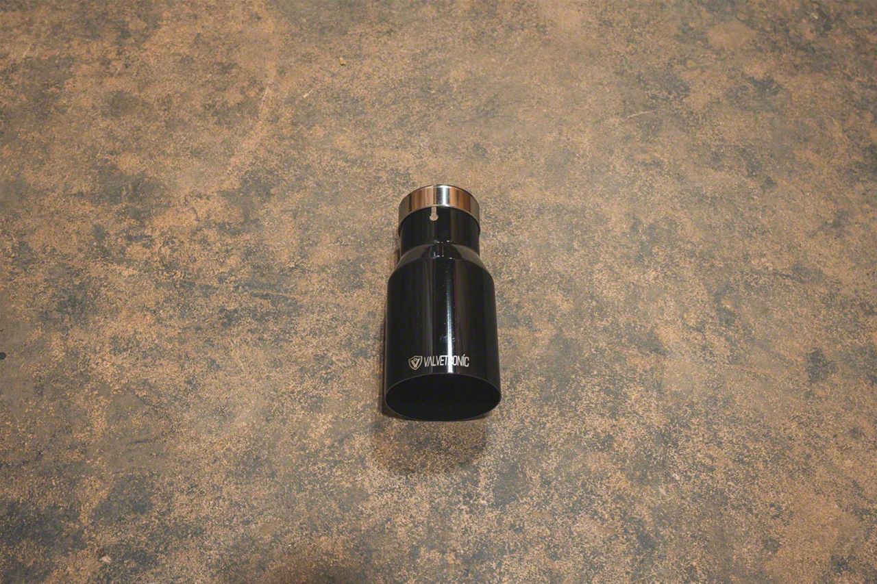 Valvetronic Designs Exhaust Tips; 3.50-Inch; Single Wall Black (Fits 3-Inch Tailpipe)