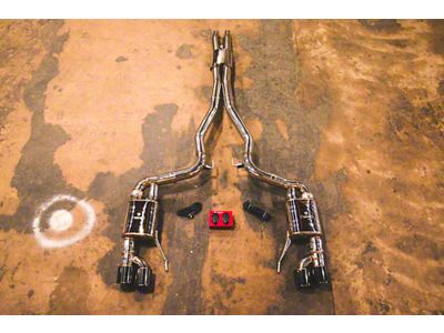 Valvetronic Designs Valved Sport Cat-Back Exhaust System with Black Tips (18-23 Mustang GT Fastback w/o Active Exhaust)