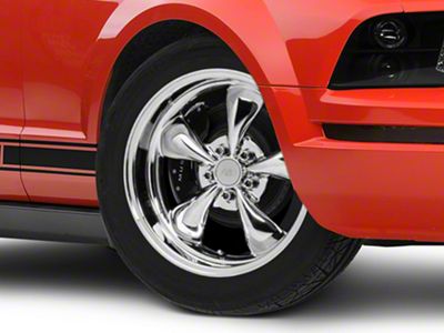 Deep Dish Bullitt Chrome Wheel; 18x9 (05-09 Mustang GT, V6)