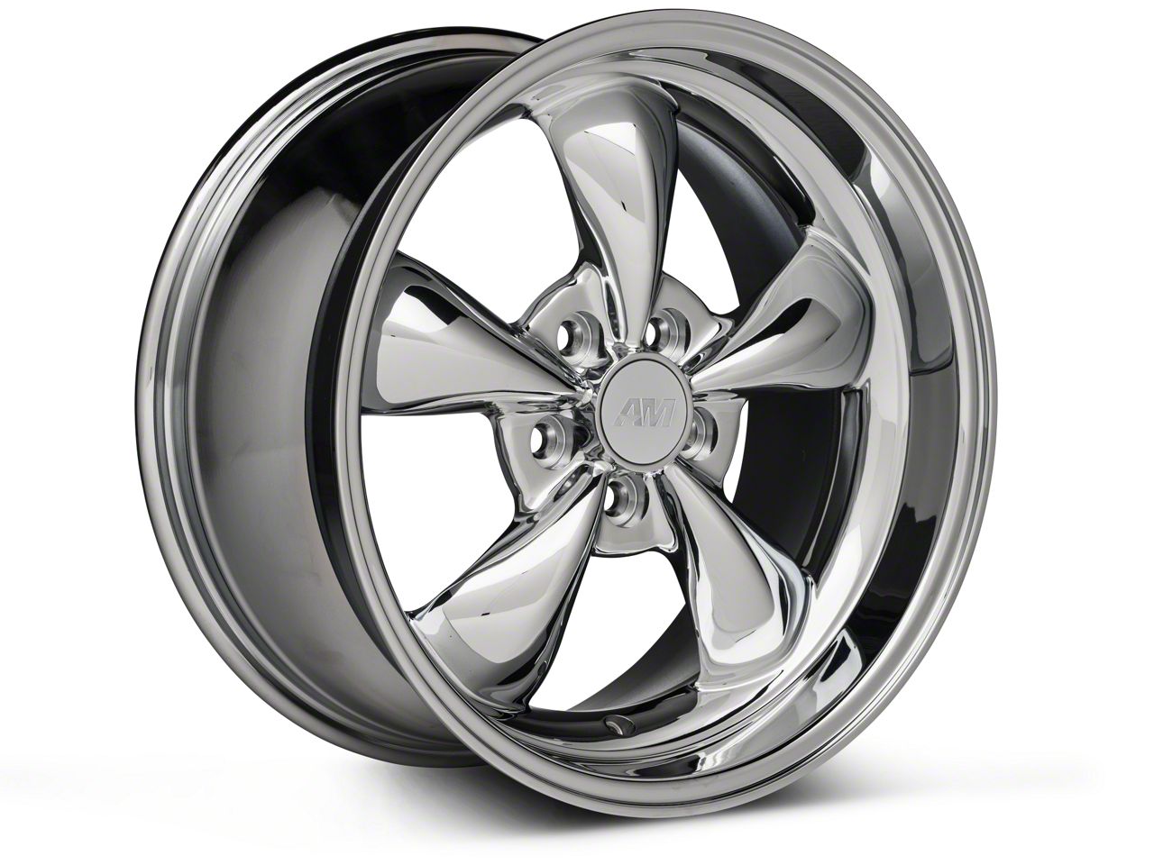 Mustang Deep Dish Bullitt Chrome Wheel; 18x9; 24mm Offset (94-98