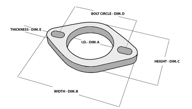 Vibrant Performance Universal AM 2-Bolt Exhaust Flanges; 304 Stainless ...
