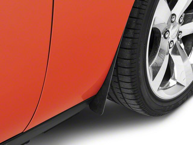 Mud Flaps; Front and Rear; Textured Black (15-23 Challenger SRT Hellcat, Excluding Widebody)