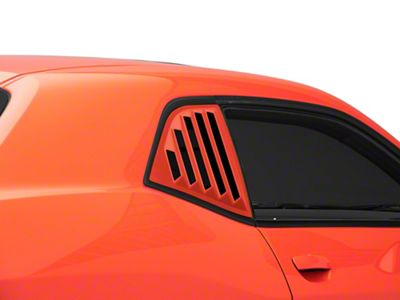 LV Style Quarter Window Louvers; Unpainted (08-23 Challenger)