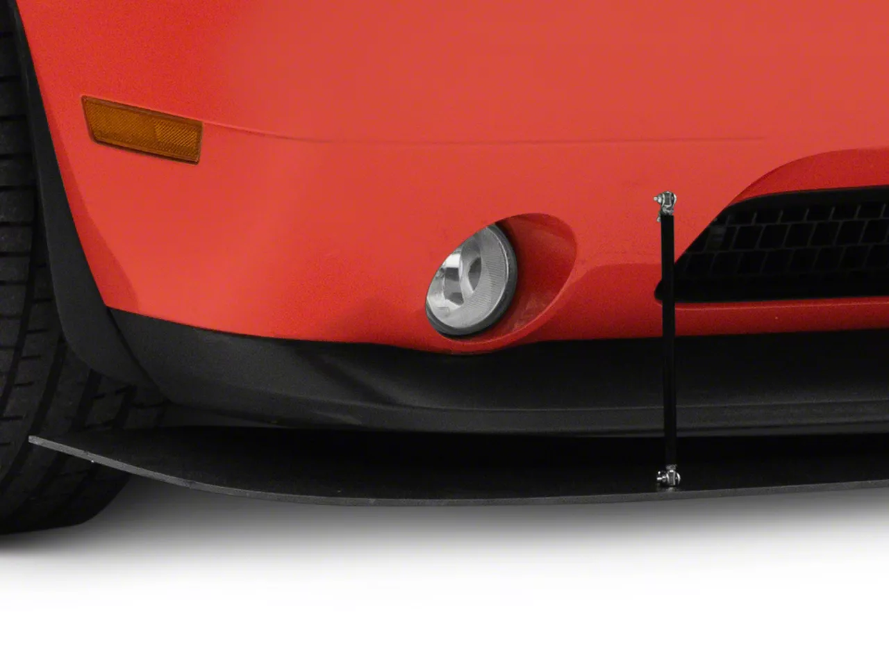 【R&B】Split 2nd Challenger VZ Style Front Bumper Splitter; Textured Black