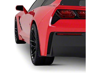 Mud Flaps; Front and Rear; Textured Black (14-19 Corvette C7)