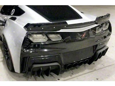 VZ3 Style Rear Diffuser; Unpainted (14-19 Corvette C7)