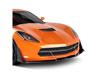 VZR1 Front Bumper Splitter; Textured Black (14-19 Corvette C7)