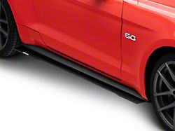 Side Skirt Splitters; Textured Black (15-17 Mustang GT, EcoBoost, V6)