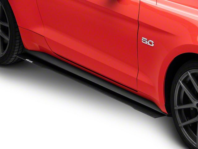 Side Skirt Splitters; Textured Black (15-17 Mustang GT, EcoBoost, V6)