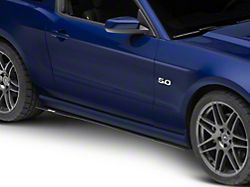 VZ Style Side Skirt Splitters; Textured Black (05-14 Mustang)