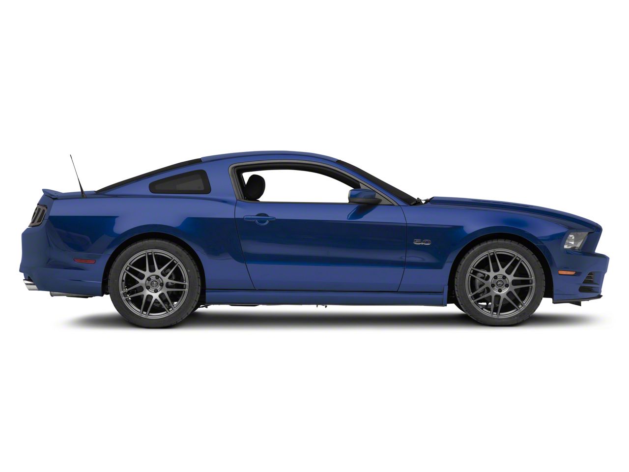 【in a row】Deer Buckle Crop Mustang Mustang GT500 Style Front Splitter; Textured Black (18-23