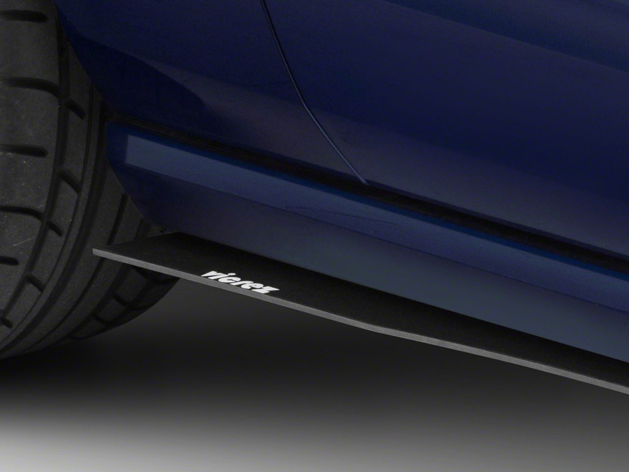 Mustang VZ Style Side Skirt Splitters; Textured Black (05-14