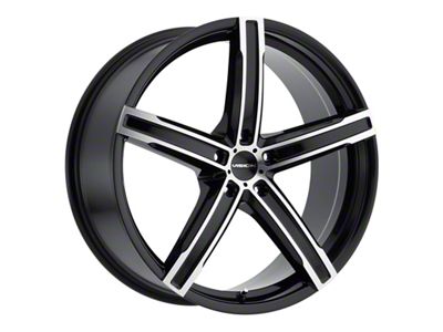 Vision Wheel Boost Gloss Black Machined Wheel; 20x8.5; 35mm Offset (05-09 Mustang)