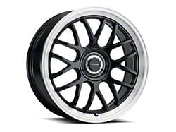 Vision Wheel Alpine Gloss Black with Brushed Lip Wheel; 18x8.5; 35mm Offset (05-09 Mustang)