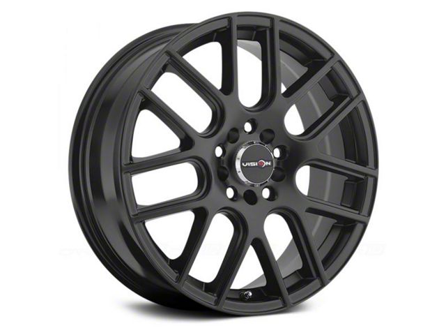 Vision Wheel Cross Matte Black Wheel; 18x8 (05-09 Mustang GT, V6)
