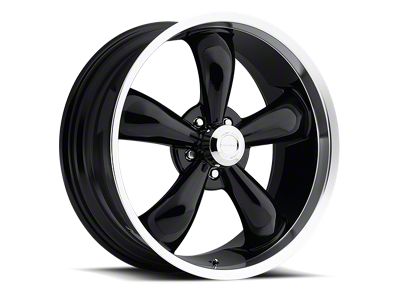 Vision Wheel Legend 5 Gloss Black Machined Wheel; 18x8.5; 20mm Offset (05-09 Mustang GT, V6)