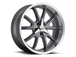Vision Wheel Torque Gunmetal Machined Wheel; 18x9.5; 38mm Offset (05-09 Mustang GT, V6)