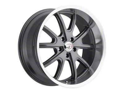 Vision Wheel Torque Gunmetal Machined Wheel; 18x9.5 (06-10 RWD Charger)