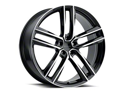 Vision Wheel Clutch Gloss Black Machined Wheel; 22x9; 35mm Offset (10-15 Camaro)
