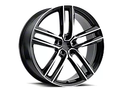 Vision Wheel Clutch Gloss Black Machined Wheel; 22x9 (10-15 Camaro)