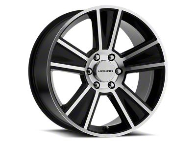 Vision Wheel Stunner Gloss Black Machined Wheel; 20x9; 32mm Offset (10-15 Camaro)