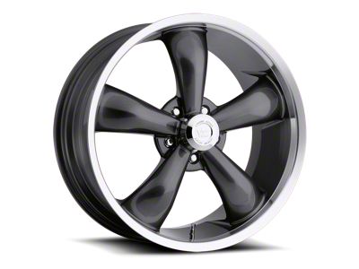 Vision Wheel Legend 5 Gunmetal Machined Wheel; 18x8.5; 20mm Offset (10-14 Mustang GT w/o Performance Pack, V6)