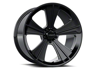 Vision Wheel Missle Gloss Black Milled Wheel; Rear Only; 20x11; 50mm Offset (10-14 Mustang)