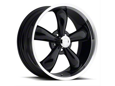 Vision Wheel Legend 5 Gloss Black Machined Wheel; 18x9.5; 12mm Offset (94-98 Mustang)