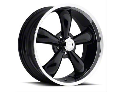 Vision Wheel Legend 5 Gloss Black Machined Wheel; 18x9.5 (94-98 Mustang)