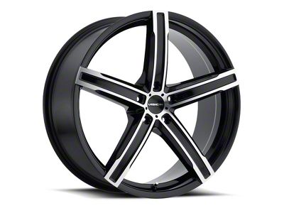 Vision Wheel Boost Gloss Black Machined Face Wheel; 17x7 (99-04 Mustang)