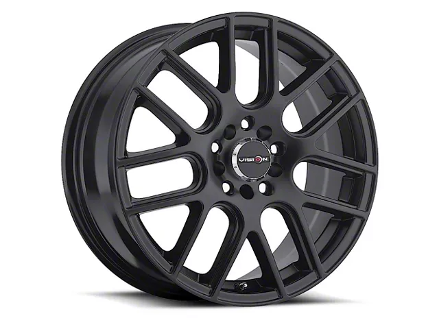 Vision Wheel Cross Matte Black Wheel; 17x7.5 (99-04 Mustang)