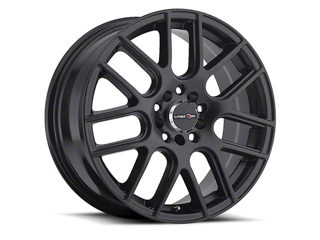 Vision Wheel Cross Matte Black Wheel; 19x8 (99-04 Mustang)