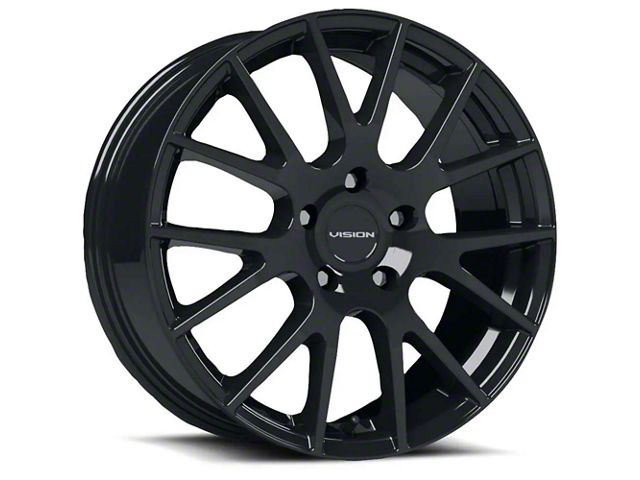 Vision Wheel Hellion Gloss Black Wheel; 17x7.5 (99-04 Mustang)