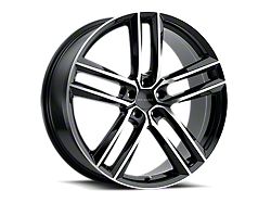 Vision Wheel Clutch Gloss Black Machined Wheel; 22x9 (16-24 Camaro)