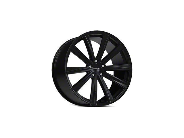 Vision Wheel Splinter Satin Black Wheel; 22x9 (16-24 Camaro)