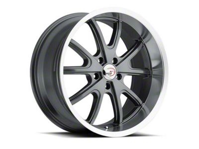 Vision Wheel Torque Gunmetal Machined Wheel; 18x8.5 (08-23 RWD Challenger, Excluding Widebody)