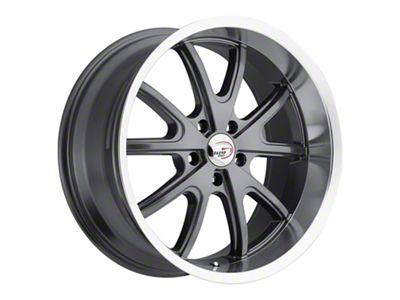 Vision Wheel Torque Gunmetal Machined Wheel; 18x8.5 (08-23 RWD Challenger, Excluding Widebody)