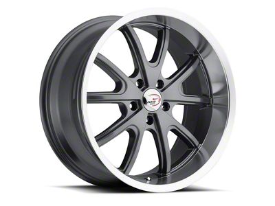 Vision Wheel Torque Gunmetal Machined Wheel; 20x8.5; 10mm Offset (08-23 RWD Challenger, Excluding Widebody)